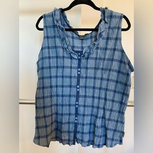 Plaid Sleeveless Top